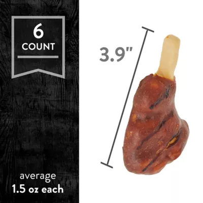 Product Dentley's Rawhide Alternative Femur Bones Lamb Flavor 6 Count 9.5 OZ