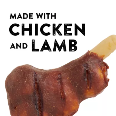 Product Dentley's Rawhide Alternative Femur Bones Lamb Flavor 6 Count 9.5 OZ