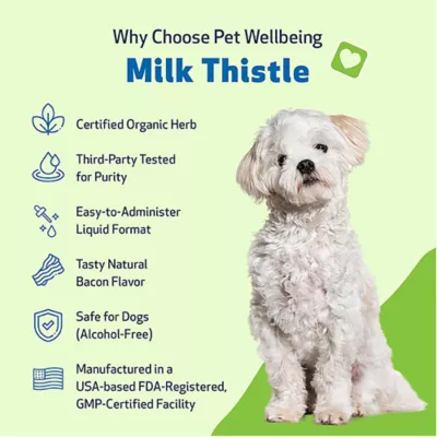 Product Pet Wellbeing Milk Thistle Large Canine Liquid Liver Dog Supplement