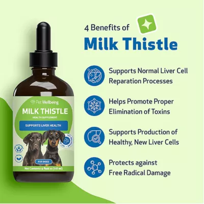 Product Pet Wellbeing Milk Thistle Large Canine Liquid Liver Dog Supplement