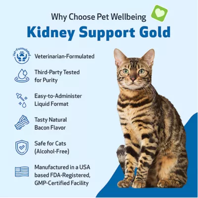 Product Pet Wellbeing Kidney Support GOLD Liquid Kidney Dog & Cat Supplement