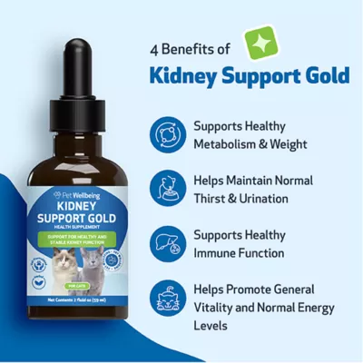 Product Pet Wellbeing Kidney Support GOLD Liquid Kidney Dog & Cat Supplement