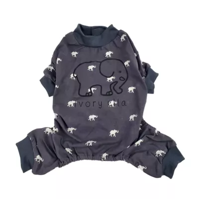 Product Hip Doggie Ivory Ella Elephant Print Dog Pajamas