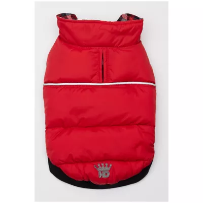 Product Hip Doggie Red Gingham Flex-Fit Reversible Dog Coat