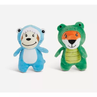 Product Joyhound® Crazy Comfy Plush Crocodile & Monkey Dog Toy - 2 Pack, Squeaker