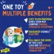 Product Joyhound® Crazy Comfy Plush Crocodile & Monkey Dog Toy - 2 Pack, Squeaker