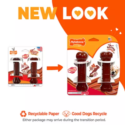 Product Nylabone® Power Chew Basted Blast Dog Toy - 2 Pack, Bacon & Steak Flavor