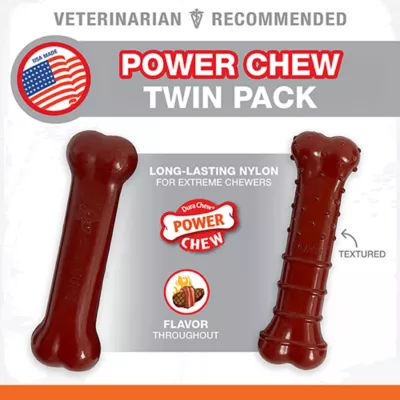Product Nylabone® Power Chew Basted Blast Dog Toy - 2 Pack, Bacon & Steak Flavor