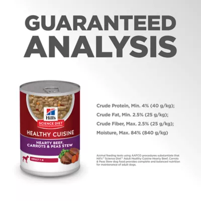 Product Hill's Science Diet Healthy Cuisine Adult Wet Dog Food - Braised Beef, Carrots & Peas, 12.5 oz