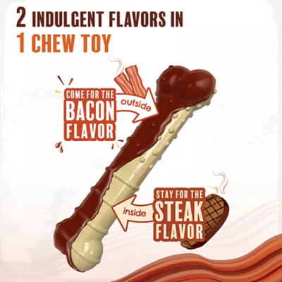 Product Nylabone® Power Chew Basted Blast Dog Toy - Bacon & Steak Flavor