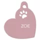 Product TagWorks® Rose Gold Modern Heart Paw Punch Out Personalized Pet ID Tag