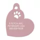 Product TagWorks® Rose Gold Modern Heart Paw Punch Out Personalized Pet ID Tag