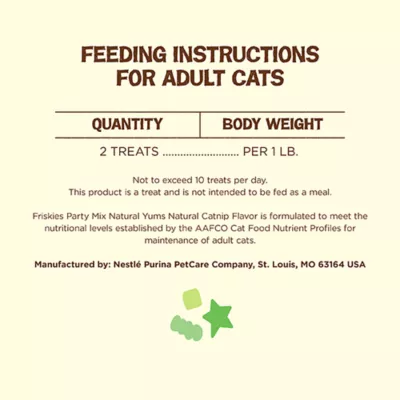 Product Purina® Friskies® Party Mix Natural Yums Adult Cat Treats - Catnip, Natural