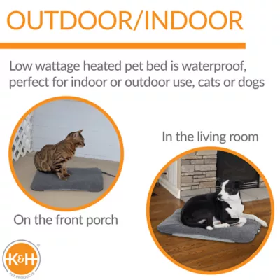 Product K&H Lectro-Soft Outdoor Heated Dog & Cat Bed Gray