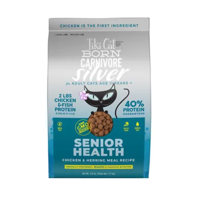 Product Tiki Cat® Born Carnivore® Silver for Adults 11+ Food - Chicken & Herring, Non-GMO