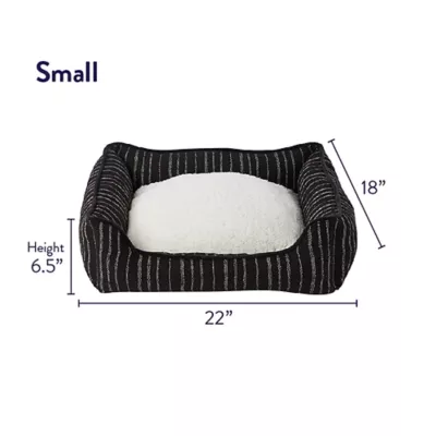 Product Top Paw® Black & White Striped Cuddler Dog Bed
