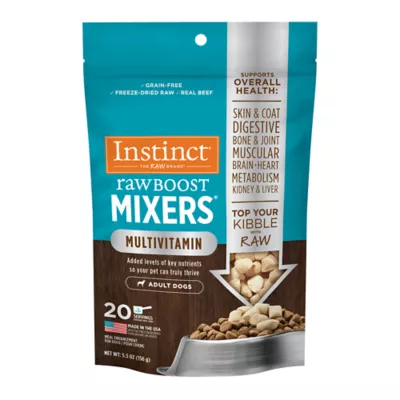 Product Instinct® Raw Boost Mixers Multivitamin Freeze-Dried Adult Dog Food Topper - Raw, Grain Free, Beef