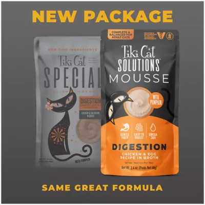 Product Tiki Cat® Solutions™ Mousse Wet Cat Food - Digestion, 2.4 Oz