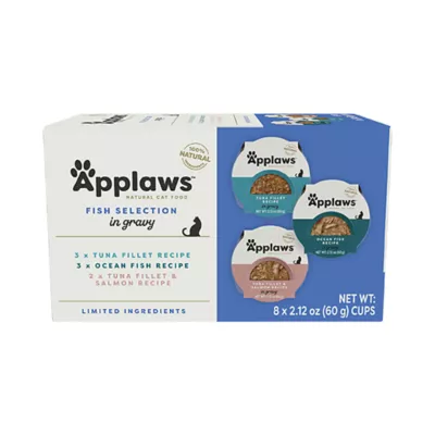 Product Applaws Fish Selection in Gravy Cat Food - Grain Free, Variety Pack, 8 Ct