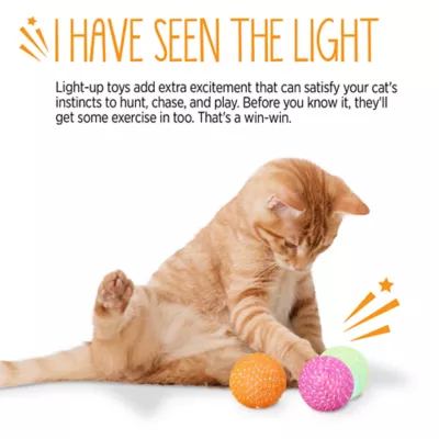 Product Whisker City® Light-Up Ball Cat Toy - 3 Pack