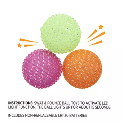 Product Whisker City® Light-Up Ball Cat Toy - 3 Pack