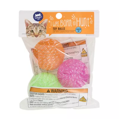 Product Whisker City® Light-Up Ball Cat Toy - 3 Pack