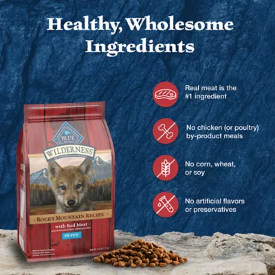 Product Blue Buffalo Wilderness Rocky Mountain Recipe Puppy Dry Dog Food - Red Meat