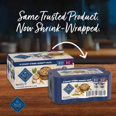 Product Blue Buffalo Blue's Stew Variety Pack Adult Dog Wet Food - Chicken & Beef, 12.5 oz, 6 Count