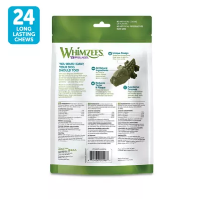 Product WHIMZEES Alligator Small Dog Dental Treats - Vegetable