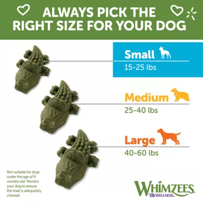 Product WHIMZEES Alligator Small Dog Dental Treats - Vegetable
