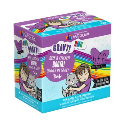 Product Weruva B.F.F. OMG Gravy! For Land & Sea Lovers Wet Cat Food - Minced in Gravy, 2.8 OZ, Pouch