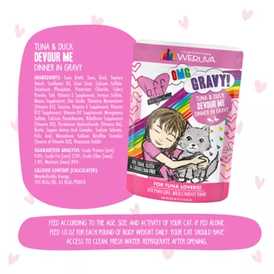 Product Weruva B.F.F. OMG Gravy! For Tuna Lovers Wet Cat Food - Minced in Gravy, 3 OZ