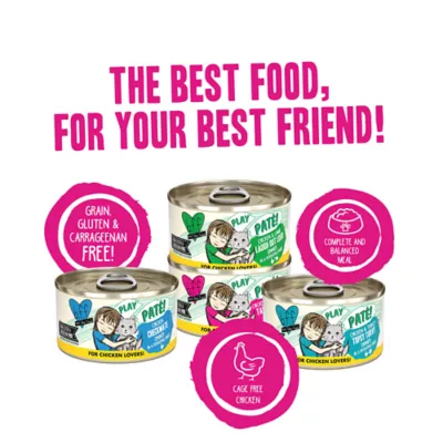 Product B.F.F. PLAY Pate! For Chicken Lovers Hip Hip Hooray For Pate! Wet Cat Food - Variety Pack, 12 ct