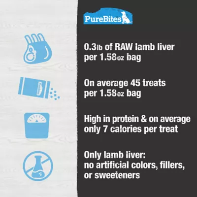 Product PureBites® Freeze Dried Dog Treat - Lamb Liver