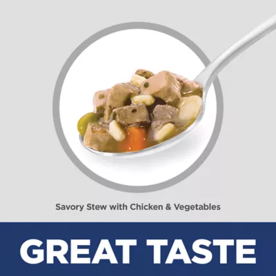 Product Hill's Science Diet Savory Stew Small & Mini Senior 7+ Wet Dog Food - Chicken & Vegetables, 3.5 oz