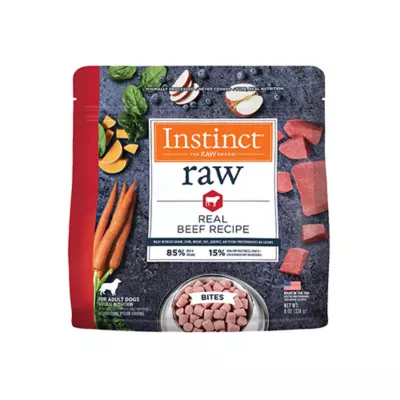 Product Instinct® Raw Bites Adult Frozen Dog Food - Raw, Grain Free, Beef