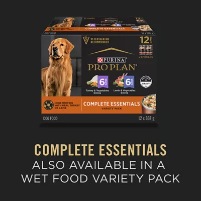Product Purina Pro Plan Complete Essentials Wet Dog Food Entrée, Variety Pack, 368 g x 12