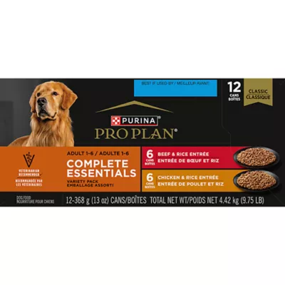 Product Purina Pro Plan Complete Essentials Wet Dog Food Entrée, Variety Pack, 368 g x 12