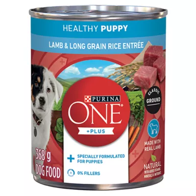 Product Purina ONE +Plus Classic Wet Puppy Food - Lamb & Long Grain Rice Entrée, 368 g