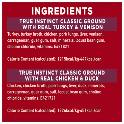 Product Purina ONE True Instinct Classic Ground Wet Dog Food - Turkey & Venison Variety Pack, 368 g x 6