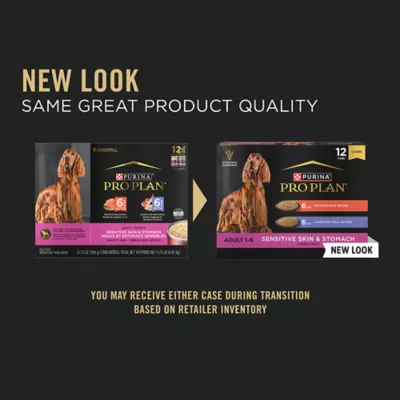Product Purina® Pro Plan Sensitive Skin & Stomach Adult Wet Dog Food - Pate, Variety Pack, 13 Oz, 12 Count
