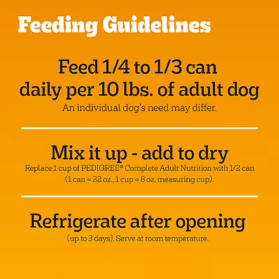 Product Pedigree Chopped Ground Dinner Adult Wet Dog Food - 22 Oz.