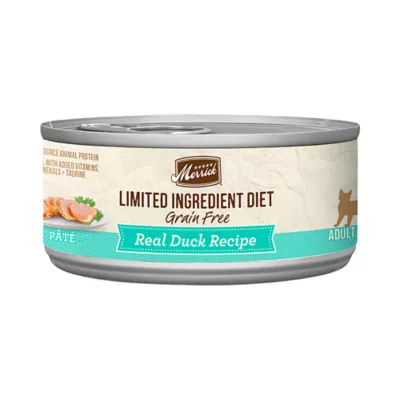 Product Merrick Limited Ingredient Diet Wet Cat Food - Real Duck Recipe Pate, 5 oz (142 g)