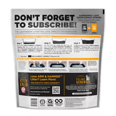 Product Arm & Hammer - Clumping Cat Litter, Lightweight Platinum, Multi-Cat, Garden Bloom
