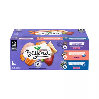 Product Beyond Wet Cat Food In Gravy Variety Pack, 85 g x 12