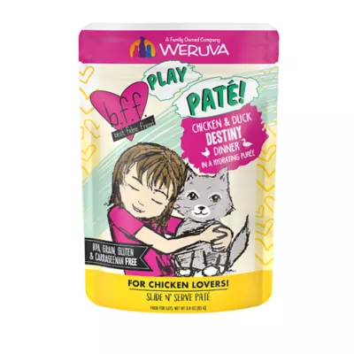 Product B.F.F. PLAY Pate! For Chicken Lovers Adult Cat Wet Food - Pate in a Hydrating Puree, 3 OZ