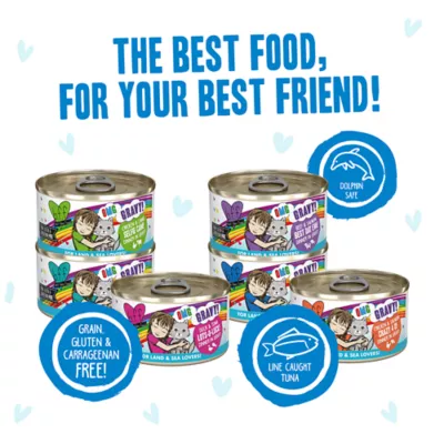 Product B.F.F. OMG Gravy! For Land & Sea Lovers Rainbow Road Wet Cat Food - Variety Pack, 12ct