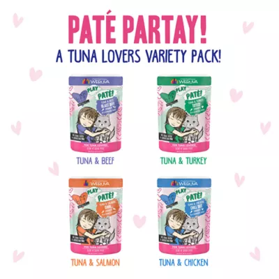 Product B.F.F. PLAY Pate! For Tuna Lovers Pate Partay! Wet Cat Food - Variety Pack, 12ct