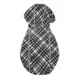 Product Hip Doggie Hooded Black & Tan Plaid Reversible Dog Raincoat