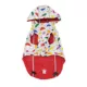 Product Hip Doggie Hooded Red & Umbrella Print Reversible Dog Raincoat